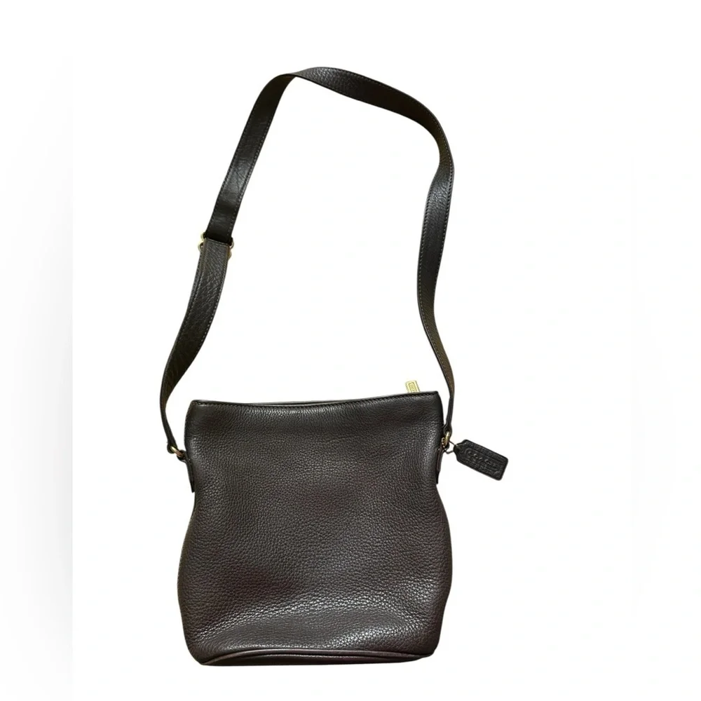 Coach brown Pebbled Leather Shoulder Bag